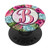 Letter B Initial Monogram Floral Rose Purple Pink Pattern PopSockets Grip and Stand for Phones and Tablets