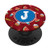 Cute Summer Pattern Initial J Letter Monogram on Red PopSockets Grip and Stand for Phones and Tablets