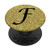Gold Glamour Monogram Letter F Initial PopSockets PopGrip Swappable Grip for Phones   Tablets