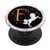 Rose Pink Letter F Initial Unicorn Monogram PopSockets Grip and Stand for Phones and Tablets