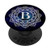 Teal Blue Galaxy Monogram Letter B Initial Mandala PopSockets PopGrip Swappable Grip for Phones   Tablets
