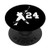 24 Number 24 Gift for Hockey player boys girls men PopSockets PopGrip Swappable Grip for Phones   Tablets