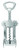 Truefabrications Italian Chrome Winged Corkscrew, Metallic