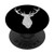 Buck Stag Deer Head Antlers Silver Gray Silhouette PopSockets Grip and Stand for Phones and Tablets Buck Stag Deer Head Antlers Silver Gray Silhouette PopSockets Grip and Stand for Phones and Tablets