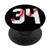 Baseball Player Jersey Number 34 34 Proud Baseball MOM DAD PopSockets Grip and Stand for Phones and Tablets