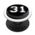 Hockey Puck Player Jersey Number 31 PopSockets Grip and Stand for Phones and Tablets