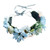 Handmade Adjustable Flower Wreath Headband Halo Floral Crown Garland Headpiece Wedding Festival Party B26-Blue