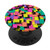 Cool Colorful Floating Block Digital Pixel Style Patterned PopSockets Grip and Stand for Phones and Tablets