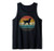Retro Vintage Sunset Golden Retriever Dog Breed Silhouette Tank Top
