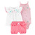 Carters 3-Piece Flamingo Little Short Set 12 Months WhitePink