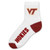 NCAA Virginia Tech Hokies Mens Quarter Socks Large White