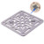 Shower Drain Cover 4_38 in Square Replacement Custom Celosia Drain Grate  Shower Strainer Grid Grate Brushed Nickel