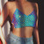 Acedre Blue Sequins Body Chain Beach Bra Chains Nightclub Rave Harness Chest Chains Fashion Body Jewelry Accessory for Women and Girls