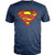 DC Comics Superman Logo Navy Heather T-shirt Officially Licensed M
