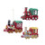 The Bridge Collection Glittered Retro Train Ornaments Set of 3 Assorted