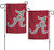 WinCraft NCAA Alabama Crimson Tide 12_5 x 18 Inch 2-Sided Garden Flag Logo - RedHoundstooth A with Red Background