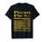 Funny Pecan Pie Nutrition Fact gift Thanksgiving Christmas T-Shirt