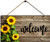 Dadidyc Welcome Sign Front Porch Decor - Sunflowers Rustic Wooden Front Door Decor Wall Plaque House Welcome Wood Sign Porch Decorations Home Decor Hanging Kitchen Decor