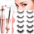 Roiii Magnetic Eyeliner and Lashes Kit Magnetic Eyeliner for Magnetic Lashes Set With Reusable 5Pair Lashes 5 Pair