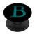 Teal and Cyan Letter B Monogram On Black PopSockets PopGrip Swappable Grip for Phones   Tablets