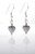 Dark Silver Toned Hematite Heart Dangle Earrings