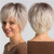 Beweig Womens Ombre Blonde Wig Dark Roots Short Layered Synthetic Natural Hair Cosplay Halloween Full Wigs with Bangs
