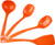 Calypso Basics by Reston Lloyd Melamine Utensil Set, 4-Piece, Orange