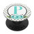 Letter P Initial Teal Mint Flower Monogram PopSockets Grip and Stand for Phones and Tablets