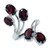 Silvershake 6_41ct_ Natural Garnet 925 Sterling Silver Bypass Adjustable Ring Size 10