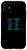 iPhone 11 Teal   Black Letter H Initial Monogram HatchedShaded Font Case