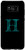 Galaxy S8 Teal   Black Letter H Initial Monogram HatchedShaded Font Case