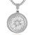 FLYUN Seals of The Seven Archangels Cubic Zirconia Amulet Pendant Choker Statement Stainless Steel Necklace A4-Silver