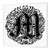 3dRose ht-14221-2 Fancy Letter M Iron on Heat Transfer Paper for White Material 6 by 6
