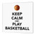 3dRose ht-171918-2 Keep Calm   Play Basketball White   Black Iron on Heat Transfer Paper for White Material 6 by 6