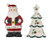 Pfaltzgraff Winterberry TreeSanta Salt And Pepper Shaker Dinnerware Set 4_25 White