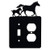 Mare   Foal Horse Toggle Light Switch   Single Duplex Wall Plate Single Toggle with Power Black