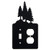 3 Pine Trees Toggle Light Switch   Single Duplex Wall Plate Single Toggle with Power Black