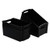 Wekiog Black Stackable Plastic Bins Stcking ContainersBins for Organizing 4 Packs