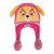 Nickelodeon Winter Hat Paw Patrol Sky Squeeze and Flap Fun Cold Weather Beanie for Kids PinkBrown Little Girl Age 4-7