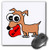 3dRose LLC 8 x 8 x 0.25 Inches Mouse Pad, Cute Dog Be Mine Heart Chihuahua (mp_6342_1)