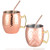 Moscow Mule Copper Mugs Hammered Pineapple Cup Set of 2 Handcrafted 18oz Cocktail Straws