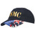 USMC Marines Embroidered Adjustable Baseball Cap with US Flag on The Bill Navy with Gold Embroidery