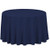 LinenTablecloth 108-Inch Round Polyester Tablecloth Navy Blue