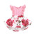 Newborn Infant Baby Girls Floral Dress Flutter Lace Sleeve Skirts Ruffle Dresses Summer Outfits Pink B 0-3 Months