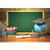 CSFOTO Back to School Backdrop 6x4ft Books Blackboard Tellurion Graduation Cap Online Teaching Background for Photography Online Course Decor Homecoming Student Photo Polyester Wallpaper
