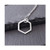 Single Hexagon Honeycomb Charm Sterling Silver Necklace 18
