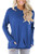 Womens Sweatshirts Long Sleeve Pullover Tshirt Pockets Casual Loose Blouse TopsRBUL