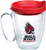 Tervis Ball State Cardinals Logo Tumbler with Emblem and Red Lid 16oz Mug Clear
