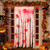 Door Curtain Decoration with Bloody Hand Prints Scary Zombie Bloody Doorway Curtain for Halloween Theme Party 2 Pieces