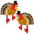 Roasted Turkey Hats Thanksgiving Party Hats with Head Plush Turkey Costumes